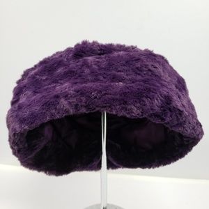 Ladies New  Purple Faux Fur Hat